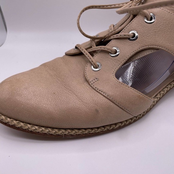Stuart Weitzman Women’s Size 10 Tan almond Lace Up Leather Loafers Oxfords - Picture 16 of 16